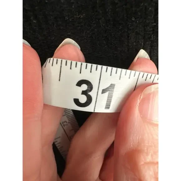 Universal Thread Pants Womens 8 29 Black Corduroy Relaxed Wide Leg Stretch High - Picture 9 of 10